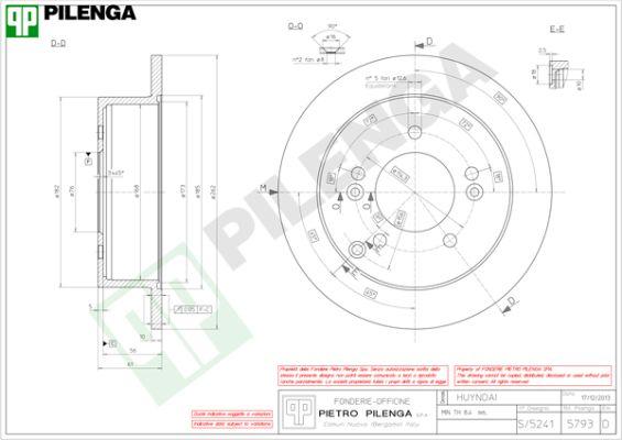 Pilenga 5793 - Спирачен диск vvparts.bg