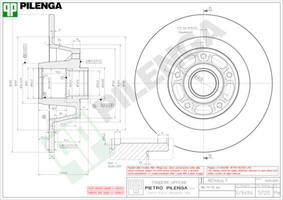 Pilenga 5720 - Спирачен диск vvparts.bg