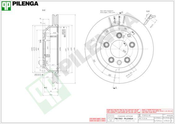 Pilenga V903 - Спирачен диск vvparts.bg