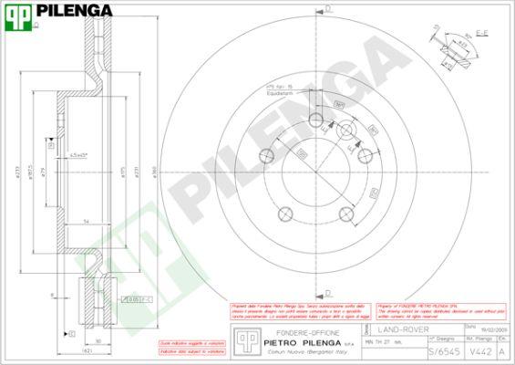 Pilenga V442 - Спирачен диск vvparts.bg