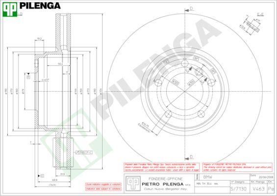 Pilenga V463 - Спирачен диск vvparts.bg