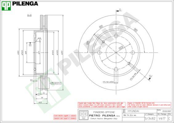 Pilenga V617 - Спирачен диск vvparts.bg