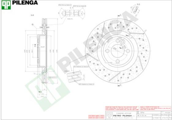 Pilenga V1413 - Спирачен диск vvparts.bg