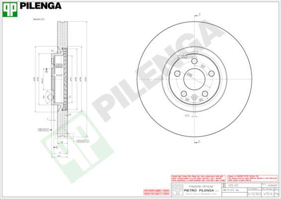 Pilenga V1514 - Спирачен диск vvparts.bg