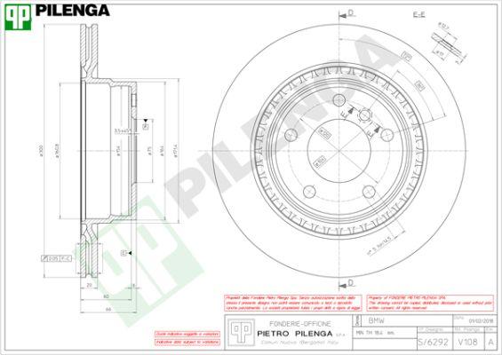 Pilenga V108 - Спирачен диск vvparts.bg