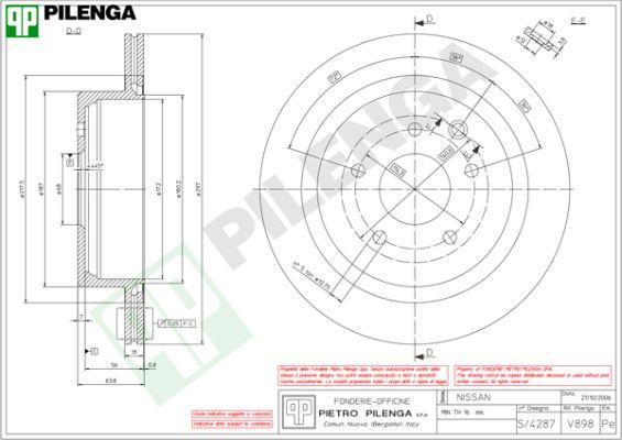 Pilenga V898 - Спирачен диск vvparts.bg