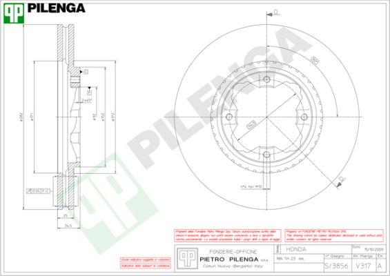 Pilenga V317 - Спирачен диск vvparts.bg