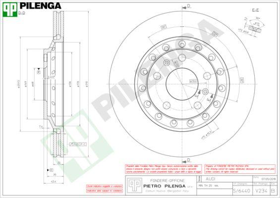 Pilenga V234 - Спирачен диск vvparts.bg