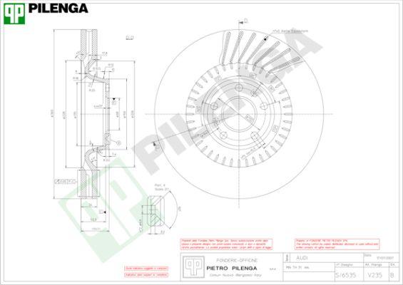Pilenga V235 - Спирачен диск vvparts.bg