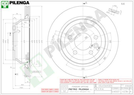 Pilenga V236 - Спирачен диск vvparts.bg