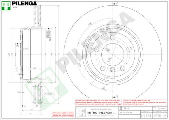 Pilenga V718 - Спирачен диск vvparts.bg