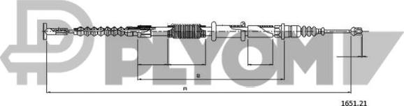 PLYOM P017999 - Жило, ръчна спирачка vvparts.bg