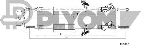 PLYOM P088076 - Жило, ръчна спирачка vvparts.bg