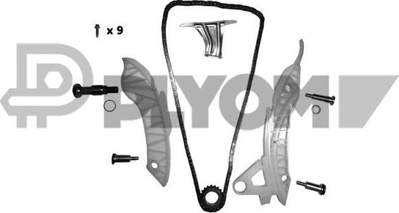 PLYOM P031672 - Комплект ангренажна верига vvparts.bg