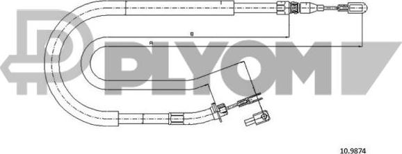 PLYOM P765734 - Жило, ръчна спирачка vvparts.bg