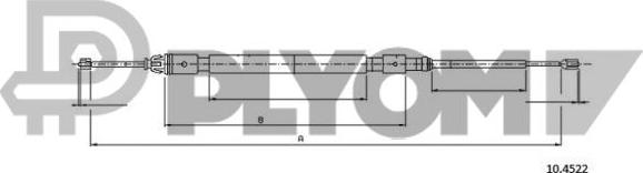 PLYOM P766175 - Жило, ръчна спирачка vvparts.bg