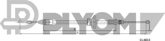 PLYOM P761879 - Жило, ръчна спирачка vvparts.bg