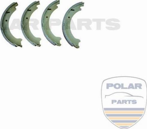 PolarParts 10001419 - Комплект спирачна челюст, ръчна спирачка vvparts.bg