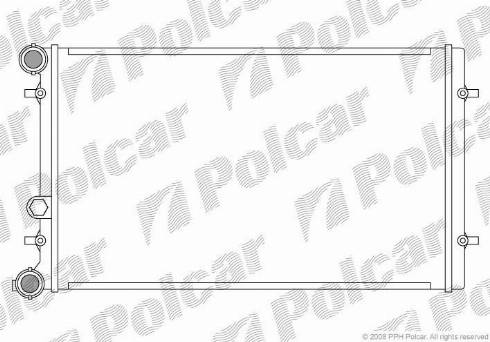 Polcar 954108-2 - Радиатор, охлаждане на двигателя vvparts.bg