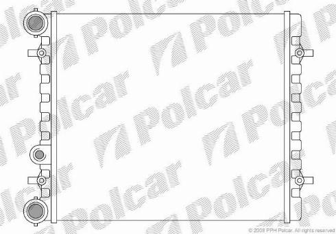 Polcar 954108A1 - Радиатор, охлаждане на двигателя vvparts.bg