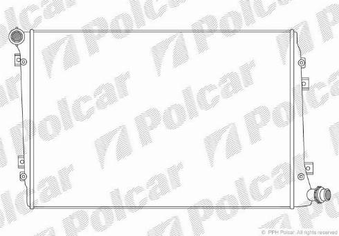 Polcar 955508-2 - Радиатор, охлаждане на двигателя vvparts.bg