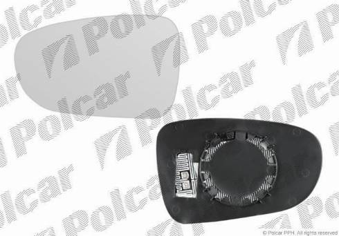 Polcar 9550544E - Стъкло на огледало, външно огледало vvparts.bg