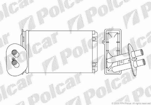 Polcar 9566N8-3 - Топлообменник, отопление на вътрешното пространство vvparts.bg