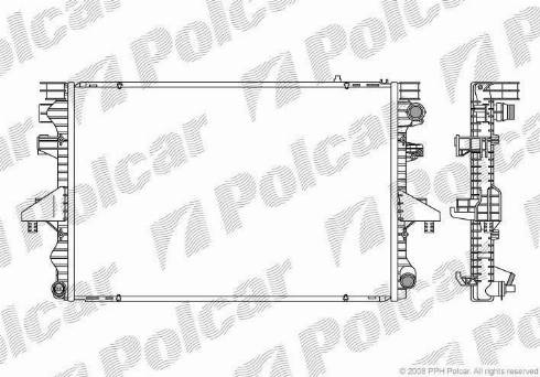 Polcar 956808A2 - Радиатор, охлаждане на двигателя vvparts.bg