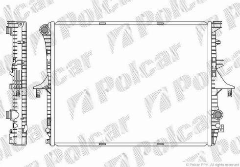 Polcar 9580081K - Радиатор, охлаждане на двигателя vvparts.bg