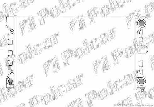 Polcar 953408-4 - Радиатор, охлаждане на двигателя vvparts.bg