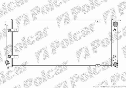 Polcar 953408-5 - Радиатор, охлаждане на двигателя vvparts.bg