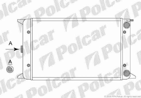 Polcar 953108-5 - Радиатор, охлаждане на двигателя vvparts.bg