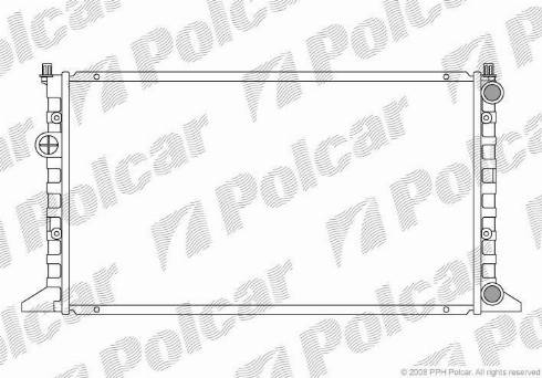 Polcar 953808-9 - Радиатор, охлаждане на двигателя vvparts.bg