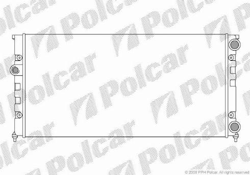Polcar 953808-4 - Радиатор, охлаждане на двигателя vvparts.bg
