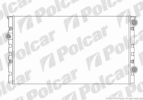 Polcar 953808-5 - Радиатор, охлаждане на двигателя vvparts.bg