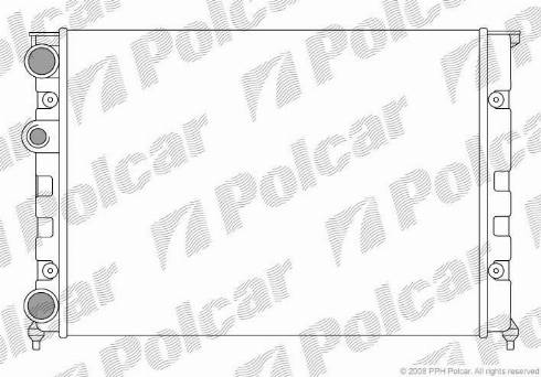 Polcar 953808-1 - Радиатор, охлаждане на двигателя vvparts.bg