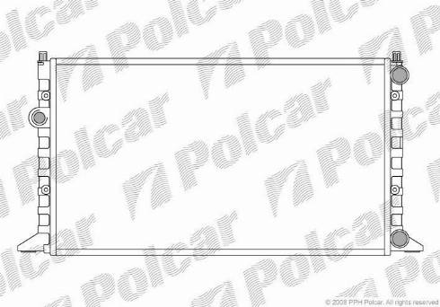 Polcar 953808A9 - Радиатор, охлаждане на двигателя vvparts.bg