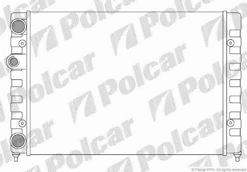 Polcar 953808A1 - Радиатор, охлаждане на двигателя vvparts.bg