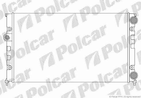 Polcar 953808A2 - Радиатор, охлаждане на двигателя vvparts.bg