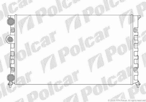 Polcar 953808A7 - Радиатор, охлаждане на двигателя vvparts.bg