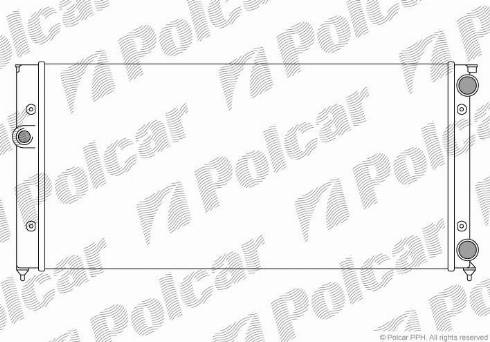 Polcar 953808B4 - Радиатор, охлаждане на двигателя vvparts.bg