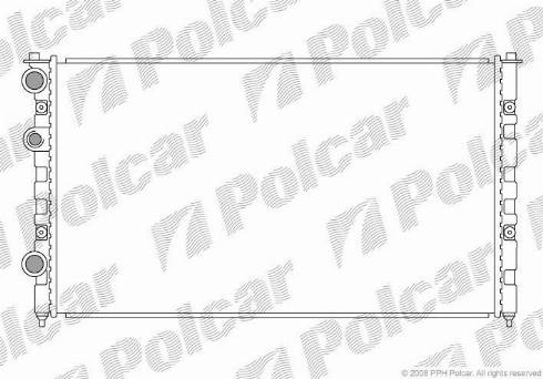 Polcar 952408-4 - Радиатор, охлаждане на двигателя vvparts.bg