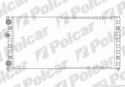 Polcar 952408-7 - Радиатор, охлаждане на двигателя vvparts.bg