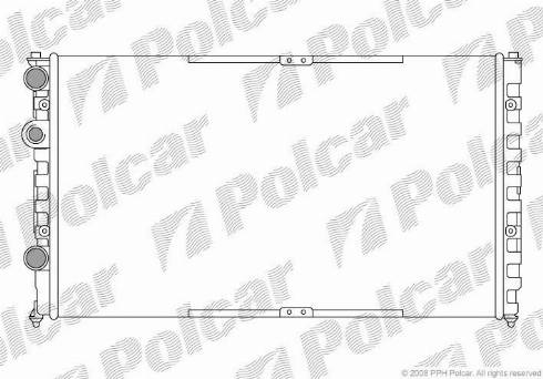 Polcar 952508A1 - Радиатор, охлаждане на двигателя vvparts.bg