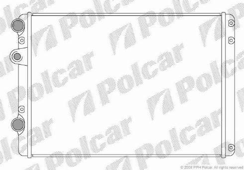 Polcar 9528081X - Радиатор, охлаждане на двигателя vvparts.bg