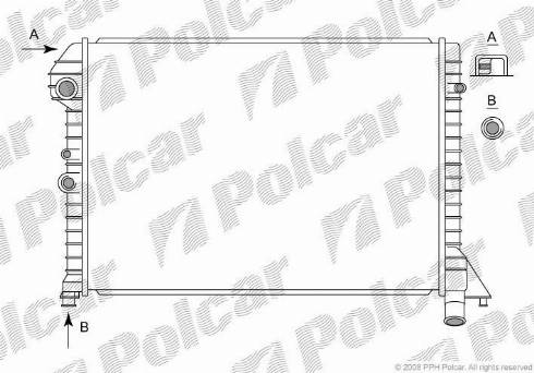 Polcar 904408-2 - Радиатор, охлаждане на двигателя vvparts.bg