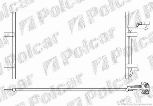 Polcar 9042K8C2S - Кондензатор, климатизация vvparts.bg