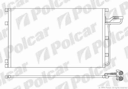 Polcar 9042K8C1 - Кондензатор, климатизация vvparts.bg