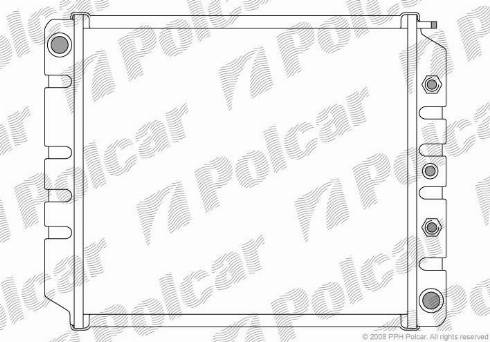 Polcar 900208-6 - Радиатор, охлаждане на двигателя vvparts.bg