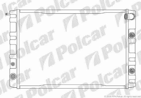 Polcar 900208-7 - Радиатор, охлаждане на двигателя vvparts.bg